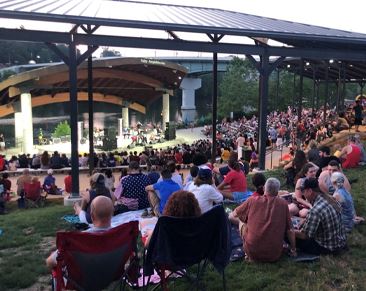 Photo of Ruby Amphitheater packed with a crowd.