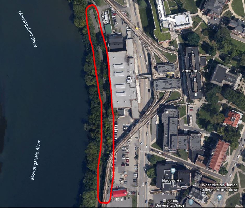 Portion of Rail-Trail that will be closed Jan 13 - Feb 10