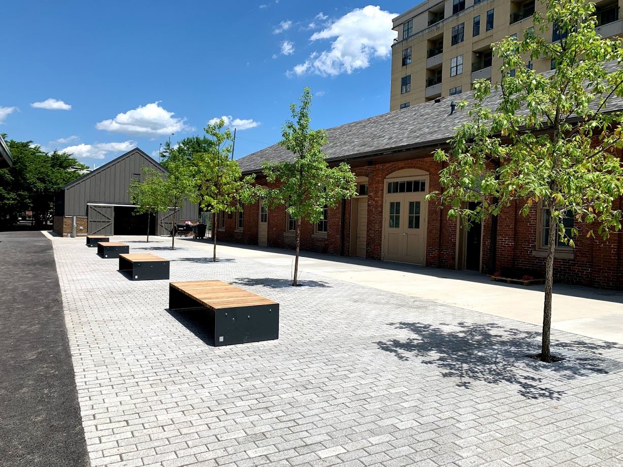 Image of the outside of the completed depot.